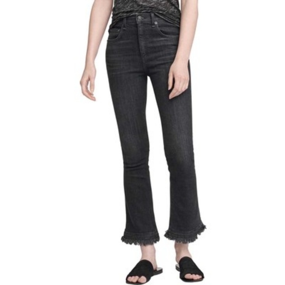 rag & bone Denim - Rag & Bone Black Croyden Hana Raw Hem size 25